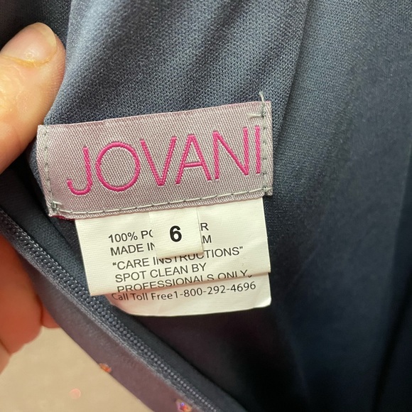 Wow $275 WOW Stunning Formal Gown by JOVANI Grey Size 6 LAST REDUCTION NEED SALE - Picture 12 of 14